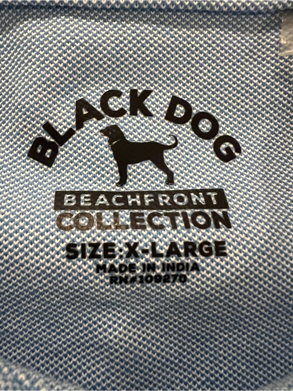 The Black Dog Men’s Blue Polo Shirt - Size XL - Picture 5 of 12